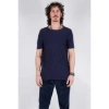 HANNES ROETHER ROUNDNECK COTTON T-SHIRT LIVID