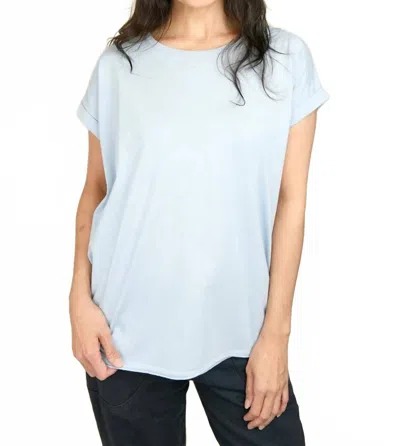 Hannes Roether Short Sleeve Cotton T-shirt In Boy Blue In Multi