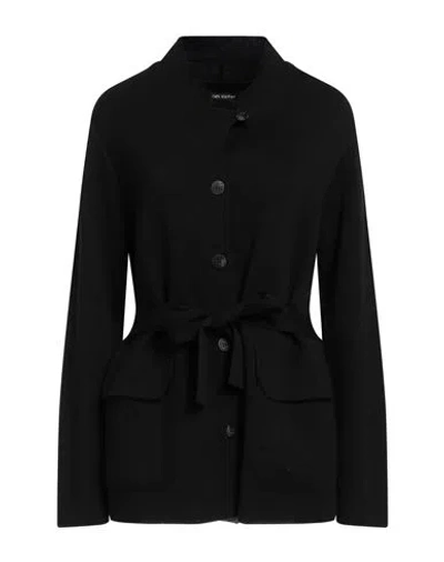 Hannes Roether Woman Cardigan Black Size Xl Virgin Wool