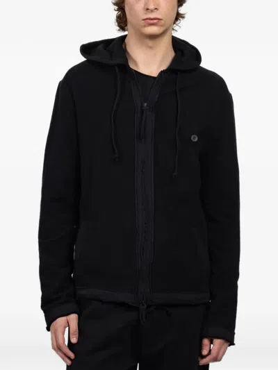 Hannes Roether Zip-up Hoodie In Black