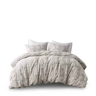 Hanni 100% Cotton King/ King Duvet - With 2 Shams And Inner Ties For A Peaceful Rest With Feel In Ivory