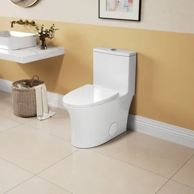 Hanni 1.1/1.6 Toilet, Ceramic, Elongated Comfort Height, & , Closely Close Seat T039wt Elongated, Soft Sea In Silver