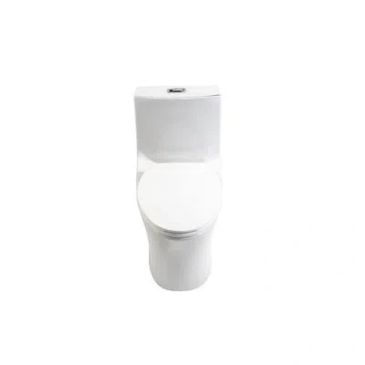 Hanni 1/1.60 Toilet, Gloss. Comfortable Height Bathroom Toilet. Water Saving. Seat. Elongated Bowl, 1000 G In Silver