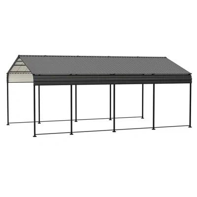 Hanni 12x20 Ft All Weather Portable Metal Carport, Heavy Duty Galvanized Steel, Can Withstand 100 Mph Wind In 105.76