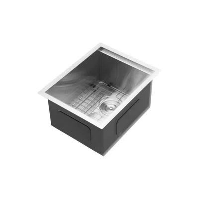 Hanni 15" Undermount Kitchen Sink 15x19x10, Stainless Steel Workstation Model Type Version Type, T304 16g, In Black