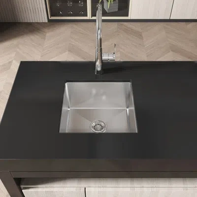 Hanni 18" X Kitchen Sink - Stainless Steel Undermount With Rounded Corners And Scratch Resistance Workstat In Silver