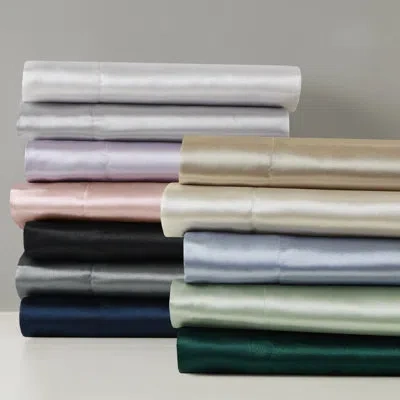 Hanni 2 Pcs Standard Midnight Blue 100% Satin Luxury Pillowcases, Wrinkle , Soft On Skin, - Smooth Texture