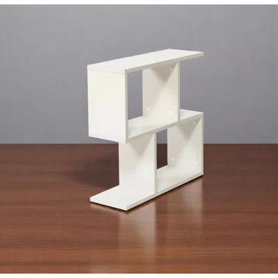 Hanni 23 Inch Chairside Grey End Table, Rectangle Shape, 4 Shelves, Solid Wood, Minimalist Look For Living In White
