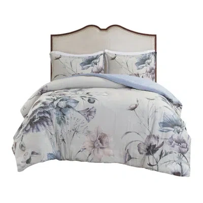 Hanni 3 Duvet Cover - Appeal With Lovely Floral Print, Multicolor Bedding 1 And 2 Shams, Button Closure Co