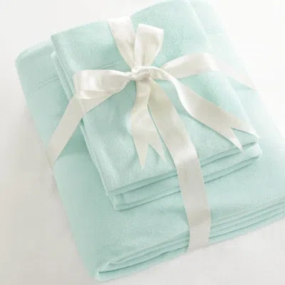 Hanni 3 Pcs Twin Xl Sheet - 100% Fleece, Cozy Soft Situation, Pilling, , Machine Washable, Flat & Fitted S In Aqua
