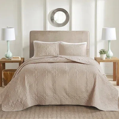 Hanni 3 Reversible Bedspread Khaki - , Graceful Appeal