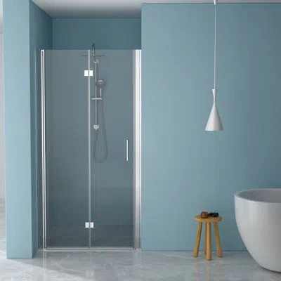 Hanni 32"x72" Shower Door With Tempered Glass In - And Easy To Install Fold 32"w X 72"h Corrosion For Long