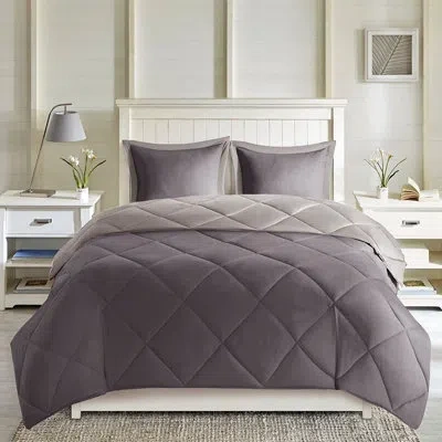 Hanni 3m Comforter - , 2 Shams, Grey Reversible Grey, Luxury Feel