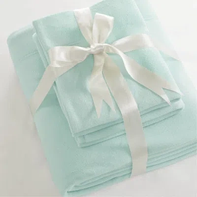 Hanni 4 Pcs Full Sheet , 100% Fleece, Cozy, Ultra - Soft, Pilling, Machine Washable, , With Flat Sheet, Fi In Aqua