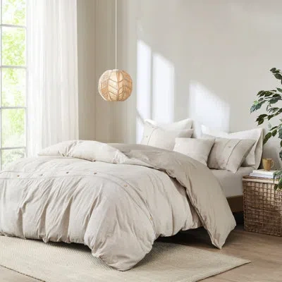 Hanni 5 Piece Cotton Comforter - Organic, Natural, Full/queen Organic Bedroom Soft,