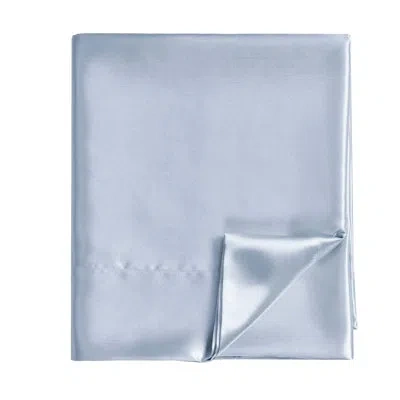 Hanni 6 Pcs Blue Satin Queen Luxury Sheet - Wrinkle , Helps Keep Skin Silky, Includes 1 Flat, Fitted And 4