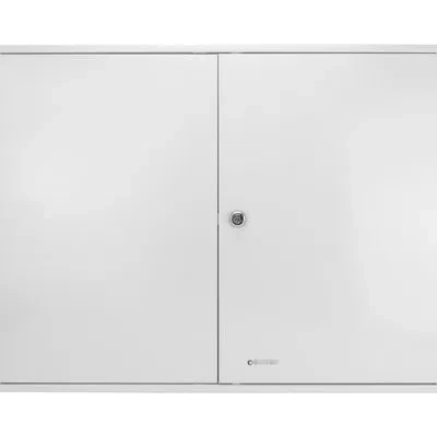 Hanni 600 Adjustable Key Cabinet With Lock Mechanism - Gray Steel, Wall Mount, Colorful Tags For Smooth Re In No