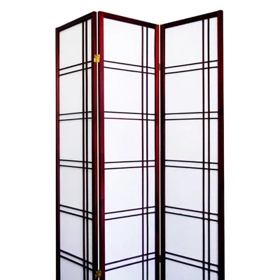 Hanni 70" Tall "" 3 Room Divider In Cherry - Pine, Hinged For Space Adaptation, Contemporary Decor High Sc