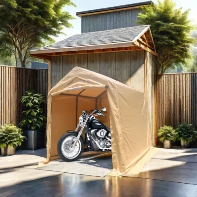 Hanni 7x12ft Portable Shelter Gazebo Storage, Heavy Duty With 2 Doors & Vents, Waterproof Snow For Motorcy In 87.29
