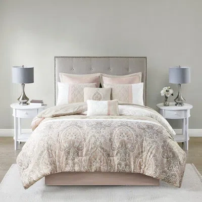 Hanni 8 Comforter - Blush Print Comforter, Pillows, , Decorative Washable