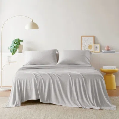 Hanni All Season Comfort Sheet King - Cotton Blend Knit 50% Warm And Cozy In Gray