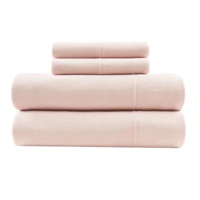 Hanni All Season Queen Cotton Blend Knit Bedding - Extraordinarily Soft, Absorbent In Summer Days, Winter  In Blush