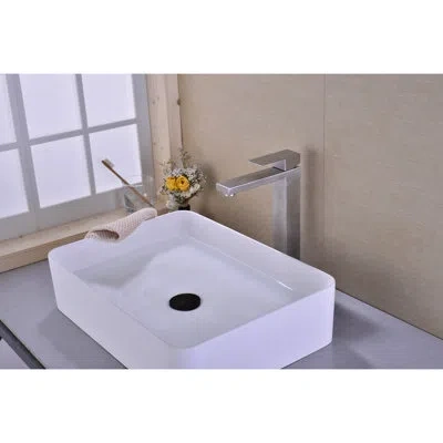Hanni Bathroom Sink Faucet - Splash Aerator, Long Service Life Tap Single Handle, Rust Body, Smooth Flow In Silver