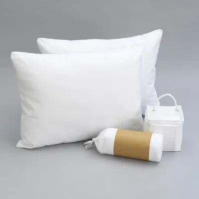 Hanni Bedding Bundle With Allergen Defense - 2 Pillows, Sheet , Mattress Protector. Soft 100% Microfiber S In White