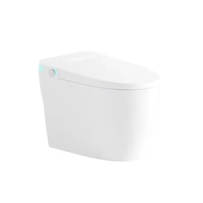 Hanni Bidet Smart Toilet, One - Piece Toilet Seat With Auto Flush And Open/close, Heated Adjustable Temp,  In Silver