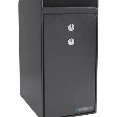 Hanni Black 27 Cu Ft Dual Key Safe With 8.5" X 5.5" 10" Inner Volume And Security Large Mounting Holes In No