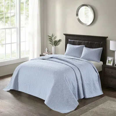 Hanni Blue King Reversible Bedding - With Appealing Pattern Oversized For Ideal Draping Effect Pre-washed 