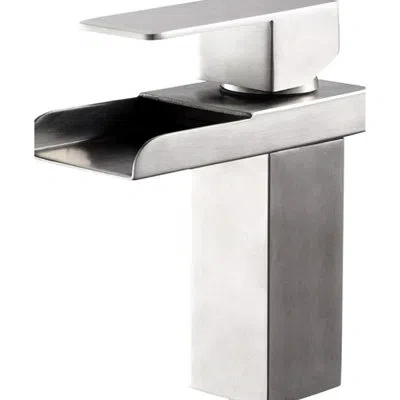 Hanni Brushed Nickel Bathroom Faucet - Single Hole, Dirt- Surface In Style Handle, Hole Functionality In Silver