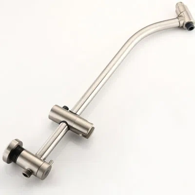 Hanni Brushed Nickel Shower With 7-setting Dual Head And Drill- Stainless Steel Slide Bar, Long-lasting Va In Silver