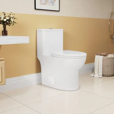 Hanni Comfort Height Ceramic Toilet, 1.1/1.6 Elongated, Floor Mounted, Soft Close Seat, & Elongated Height In Silver