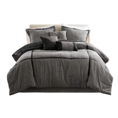 Hanni Comforter In Corduroy Grey - Absorbent, Comfortable Nights Soft And Warm, Sleep