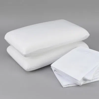 Hanni Cool Bedding Full - 2 Pillows, 100% Microfiber Sheet , Mattress Protector For A Refreshing Night's S In White