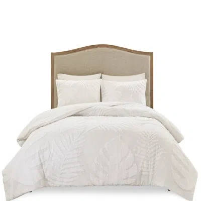 Hanni Cotton Chenille Comforter - Queen, , , 2 Shams, Beach Style Bedding 3 Piece Chenille, Print, Decor,  In Off White