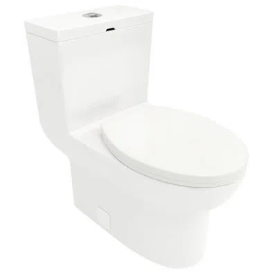 Hanni Dual Flush Ceramic Toilet - Soft Close Seat, Proof, One Piece Flush, Low Water Absorption Rate, Seat In White