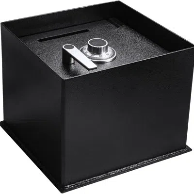 Hanni Floor Safe With Drop Slot - 0.89 Cubic Ft, Steel, 13.92 In Deep Ft Solid Depth, And Lock In No