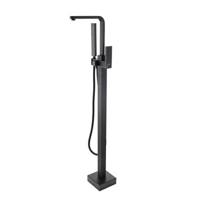 Hanni Freestanding Bathtub Faucet With Matte Black Shower And Elegant Handheld Unit Stylish Attachment Spr