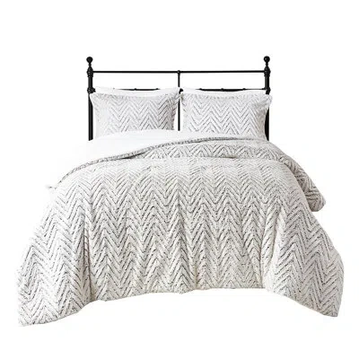 Hanni Full Comforter , Faux Fur Decoration, Down Alternative Fill For A Cozy Bedroom Full, Feature, Nightt In Ivory