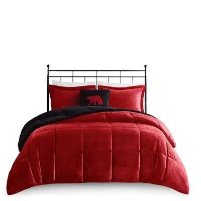 Hanni Full Size Comforter With Red+black And Look Red Black For A Calm Sleep