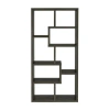 Hanni Grey, Geometric Bookcase, 10-shelf, Open , , Scratch- Laminate Weathered Rectangular Seven Varying S In Grey