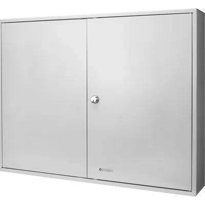 Hanni Key Cabinet With Lock - 320 Keys Holder, Wall Mount Steel, Gray, 21.44 In. Height, 28.72 Width, 3.16