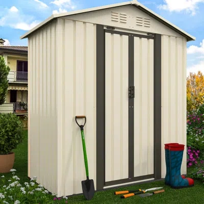 Hanni Metal Outdoor Shed-proof Feature Aluminum Alloy In Base In Cream White