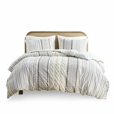 Hanni Multicolor Cotton Chenille Duvet Cover Full - Design, , Enjoyable Bedding 2 Matching Shams