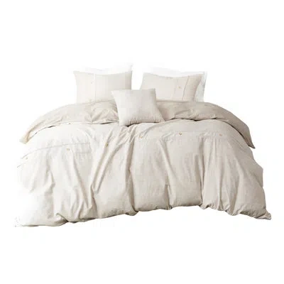 Hanni Natural Organic Cotton Comforter Cover - Oversized, Machine Washable, With Insert For King/ King Bed