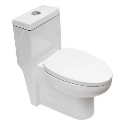 Hanni One Piece Ceramic Toilet With Dual Flush And Modern Design - Stylish Bathroom Upgrade Fully Glazed S In Silver