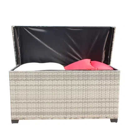 Hanni Patio Storage - Grey. 148 Capacity. Strengthened Lid With Pp Board. Interior. Handles For Movement.  In 55.65