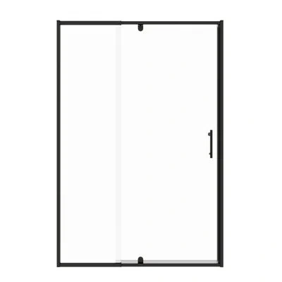 Hanni Pivot Swing Shower, Effortless Setup, Magnetic Shutoff, Leakage Glass Enclosure For 1/4" Tempered Gl In Matte Black